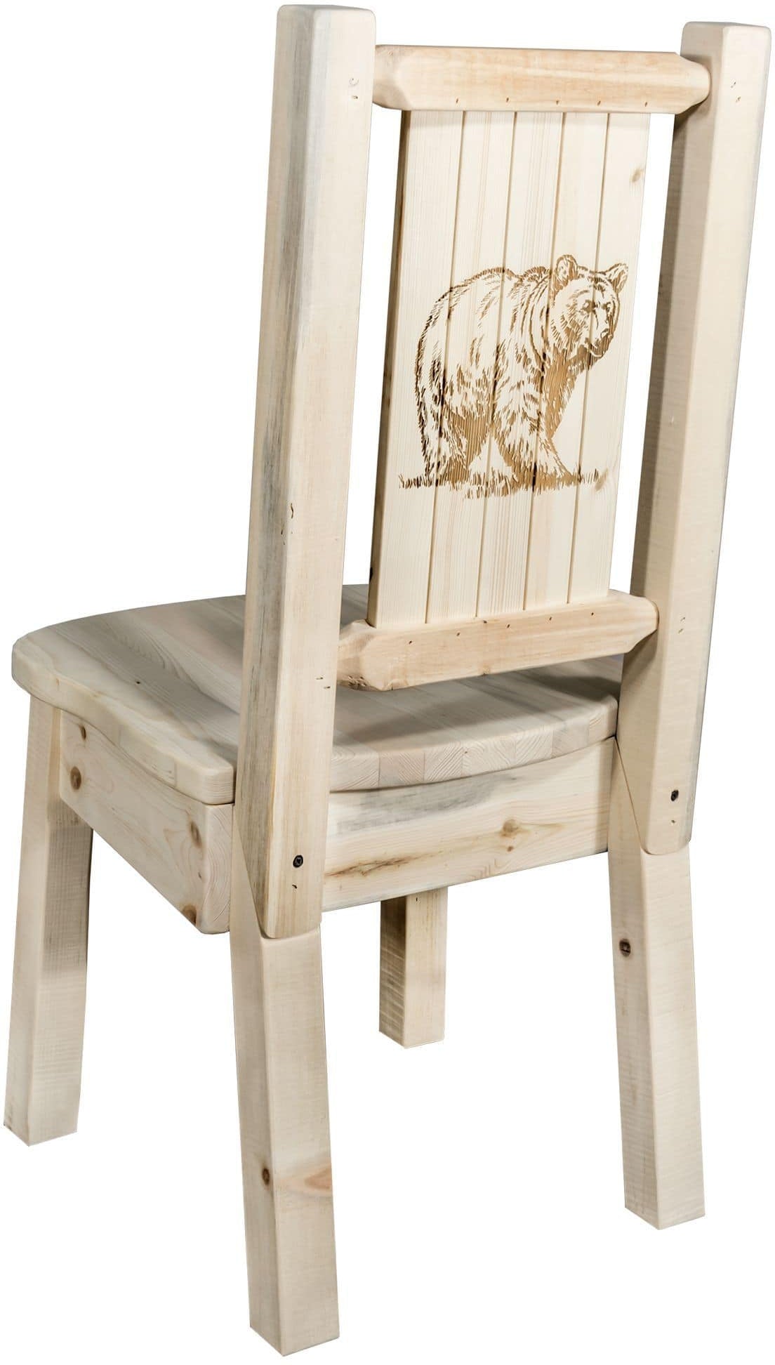 Montana Woodworks Homestead Collection Side Chair with Laser Engraved Design - Ready to Finish-Rustic Furniture Marketplace