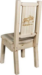 Montana Woodworks Homestead Collection Side Chair with Laser Engraved Design - Ready to Finish-Rustic Furniture Marketplace