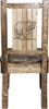 Montana Woodworks Homestead Collection Side Chair with Laser Engraved Design - Stain & Lacquer Finish-Rustic Furniture Marketplace