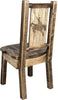 Montana Woodworks Homestead Collection Side Chair with Laser Engraved Design - Stain & Lacquer Finish-Rustic Furniture Marketplace