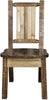 Montana Woodworks Homestead Collection Side Chair with Laser Engraved Design - Stain & Lacquer Finish-Rustic Furniture Marketplace