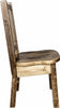 Montana Woodworks Homestead Collection Side Chair with Laser Engraved Design - Stain & Lacquer Finish-Rustic Furniture Marketplace