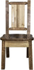 Montana Woodworks Homestead Collection Side Chair with Laser Engraved Design - Stain & Lacquer Finish-Rustic Furniture Marketplace
