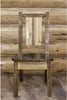 Montana Woodworks Homestead Collection Side Chair with Laser Engraved Design - Stain & Lacquer Finish-Rustic Furniture Marketplace