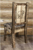 Montana Woodworks Homestead Collection Side Chair with Laser Engraved Design - Stain & Lacquer Finish-Rustic Furniture Marketplace