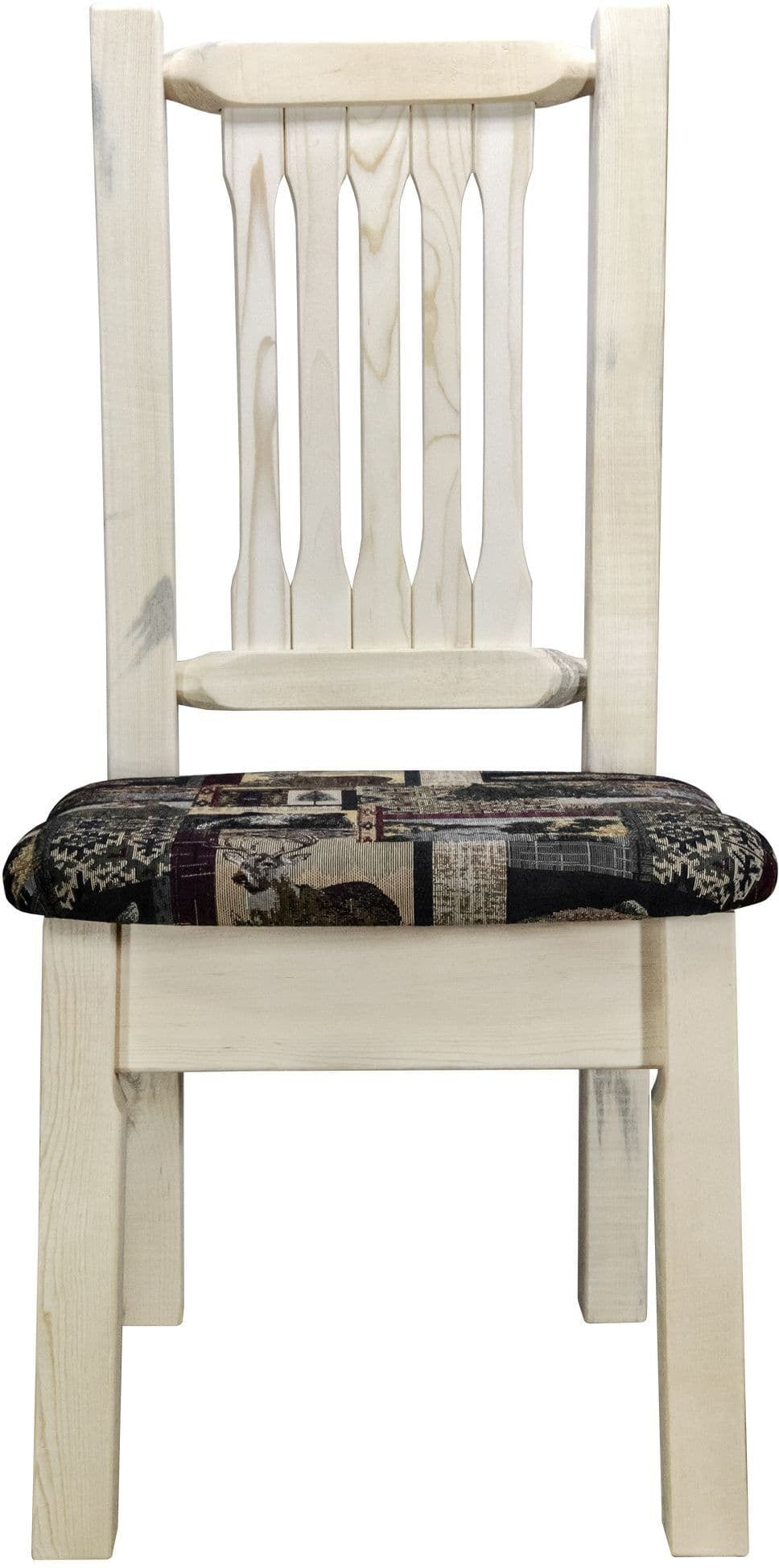 Montana Woodworks Homestead Collection Side Chair with Upholstered Seat-Rustic Furniture Marketplace