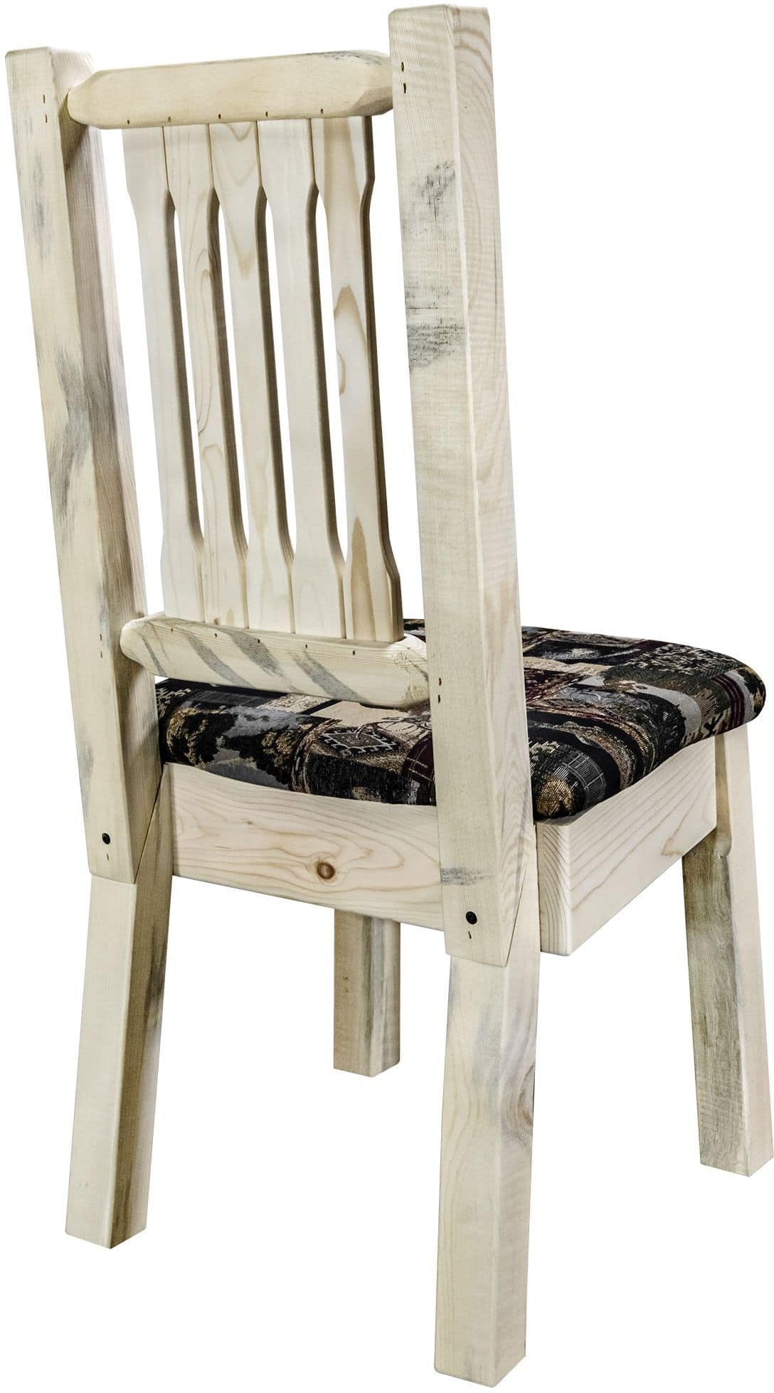 Montana Woodworks Homestead Collection Side Chair with Upholstered Seat-Rustic Furniture Marketplace