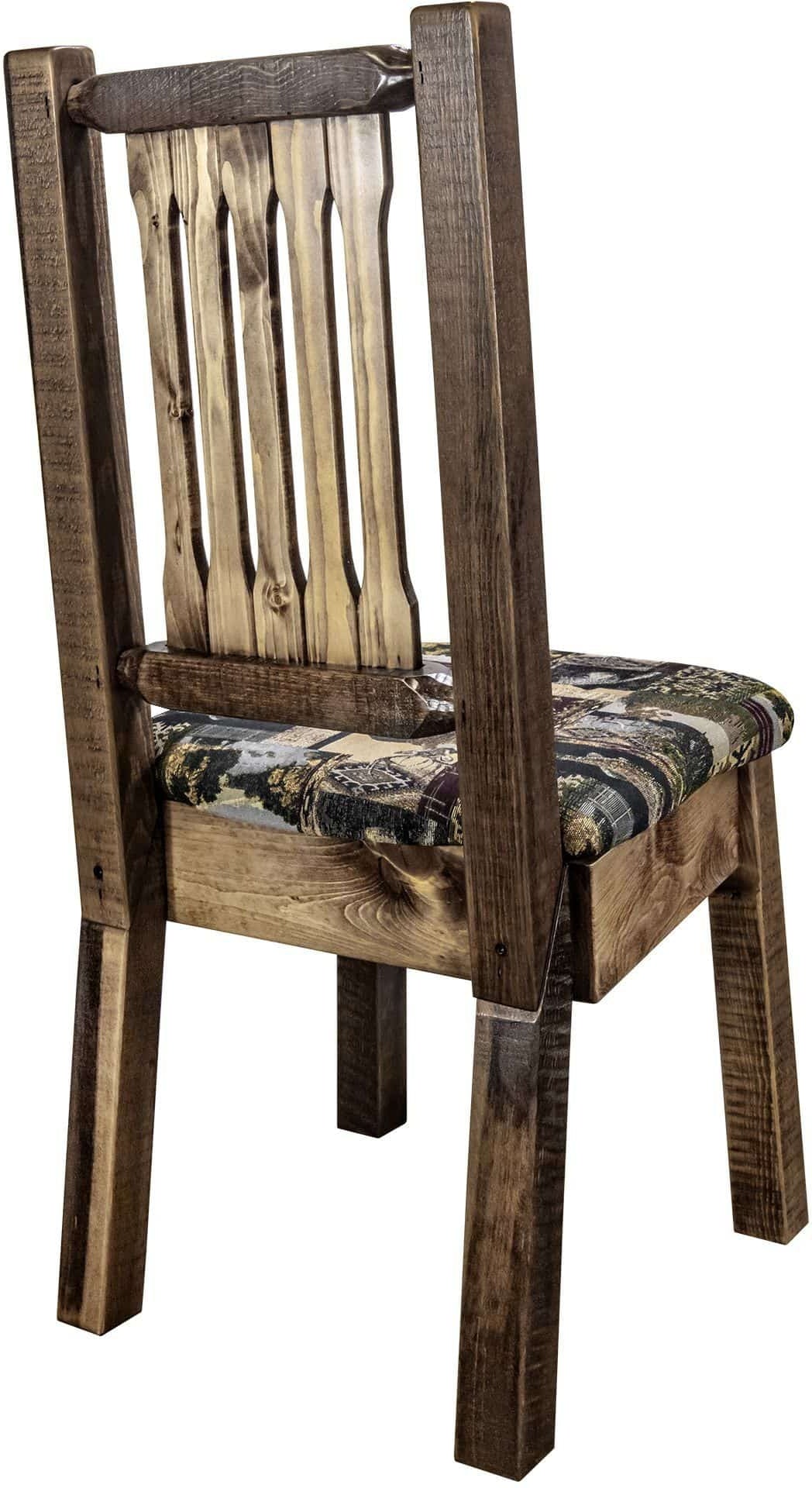 Montana Woodworks Homestead Collection Side Chair with Upholstered Seat-Rustic Furniture Marketplace