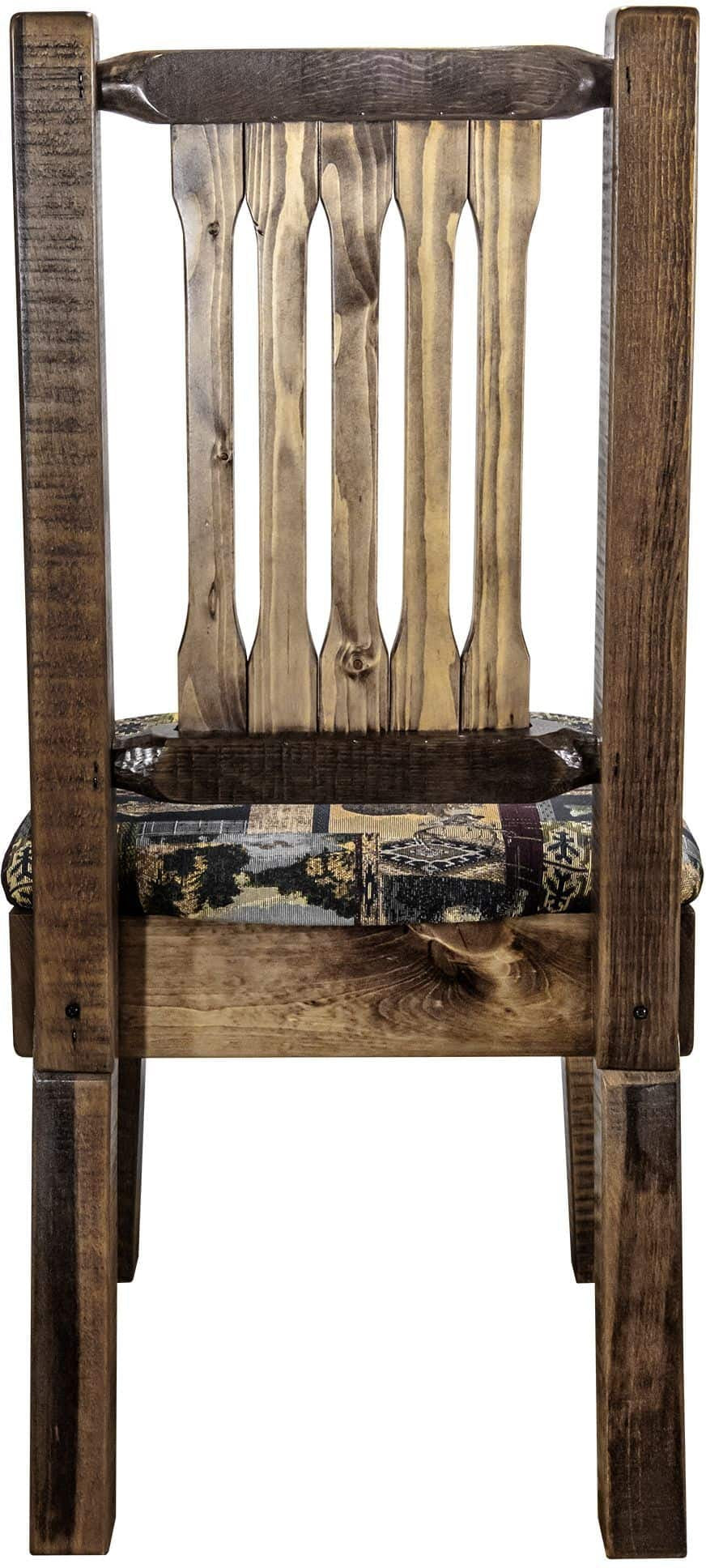 Montana Woodworks Homestead Collection Side Chair with Upholstered Seat-Rustic Furniture Marketplace