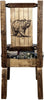 Montana Woodworks Homestead Collection Side Chair Woodland Upholstery with Laser Engraved Design-Rustic Furniture Marketplace