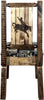 Montana Woodworks Homestead Collection Side Chair Woodland Upholstery with Laser Engraved Design-Rustic Furniture Marketplace