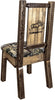 Montana Woodworks Homestead Collection Side Chair Woodland Upholstery with Laser Engraved Design-Rustic Furniture Marketplace