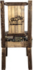 Montana Woodworks Homestead Collection Side Chair Woodland Upholstery with Laser Engraved Design-Rustic Furniture Marketplace