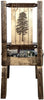 Montana Woodworks Homestead Collection Side Chair Woodland Upholstery with Laser Engraved Design-Rustic Furniture Marketplace