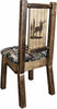 Montana Woodworks Homestead Collection Side Chair Woodland Upholstery with Laser Engraved Design-Rustic Furniture Marketplace