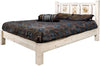 Montana Woodworks Homestead Collection Twin Platform Bed with Laser Engraved Design - Ready to Finish-Rustic Furniture Marketplace