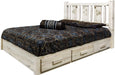 Montana Woodworks Homestead Collection Twin Storage Platform Bed - Clear Lacquer Finish-Rustic Furniture Marketplace