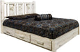 Montana Woodworks Homestead Collection Twin Storage Platform Bed - Clear Lacquer Finish-Rustic Furniture Marketplace