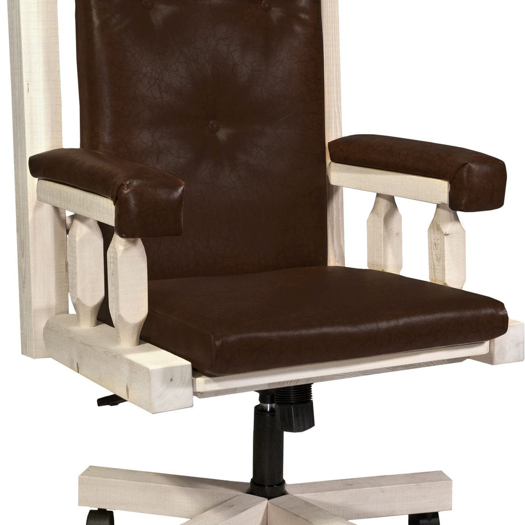 Montana Woodworks Homestead Collection Upholstered Office Chair-Rustic Furniture Marketplace