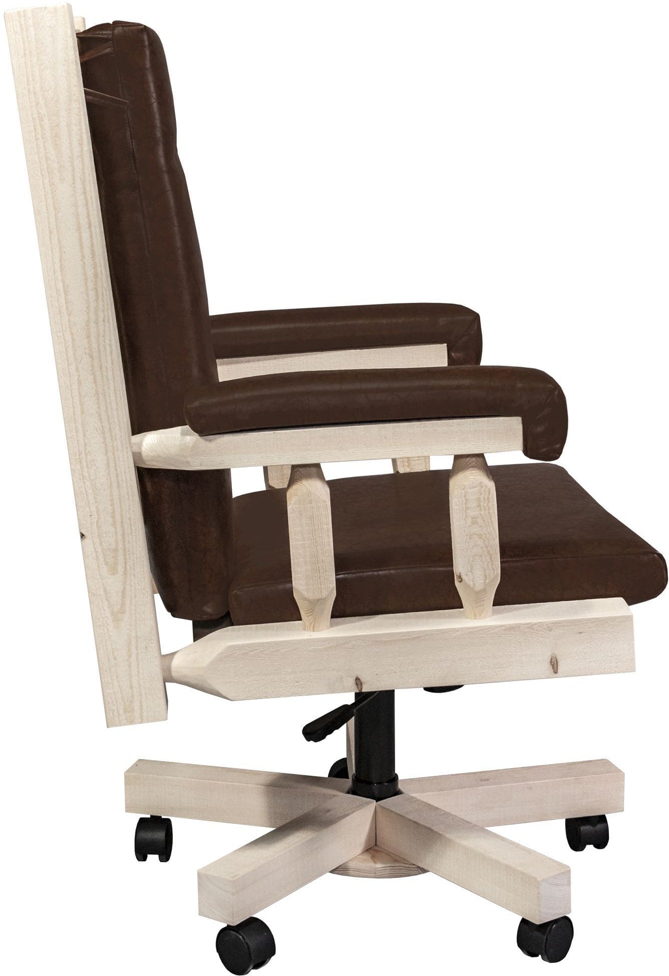 Montana Woodworks Homestead Collection Upholstered Office Chair-Rustic Furniture Marketplace