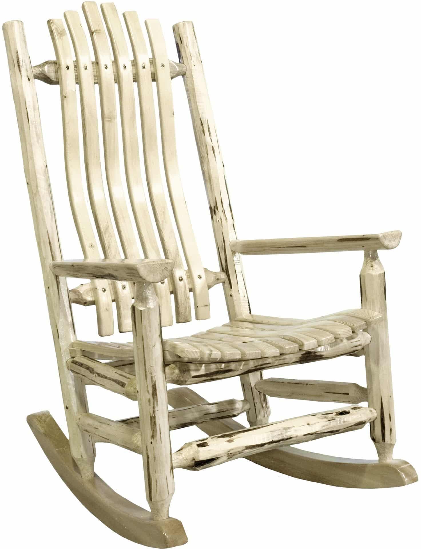 Montana Woodworks Montana Collection Adult Log Rocker (Clear Lacquer Finish)-Rustic Furniture Marketplace