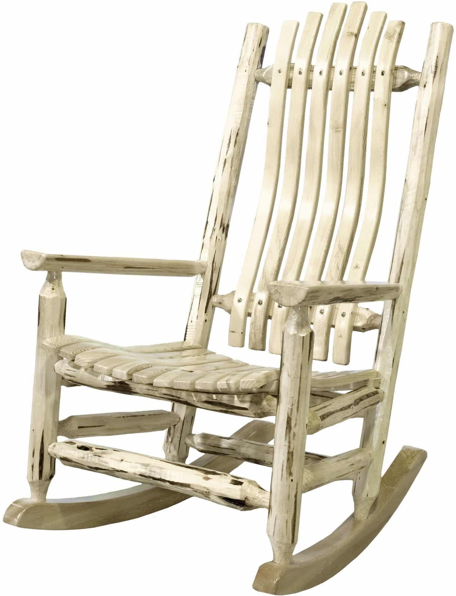 Montana Woodworks Montana Collection Adult Log Rocker (Clear Lacquer Finish)-Rustic Furniture Marketplace