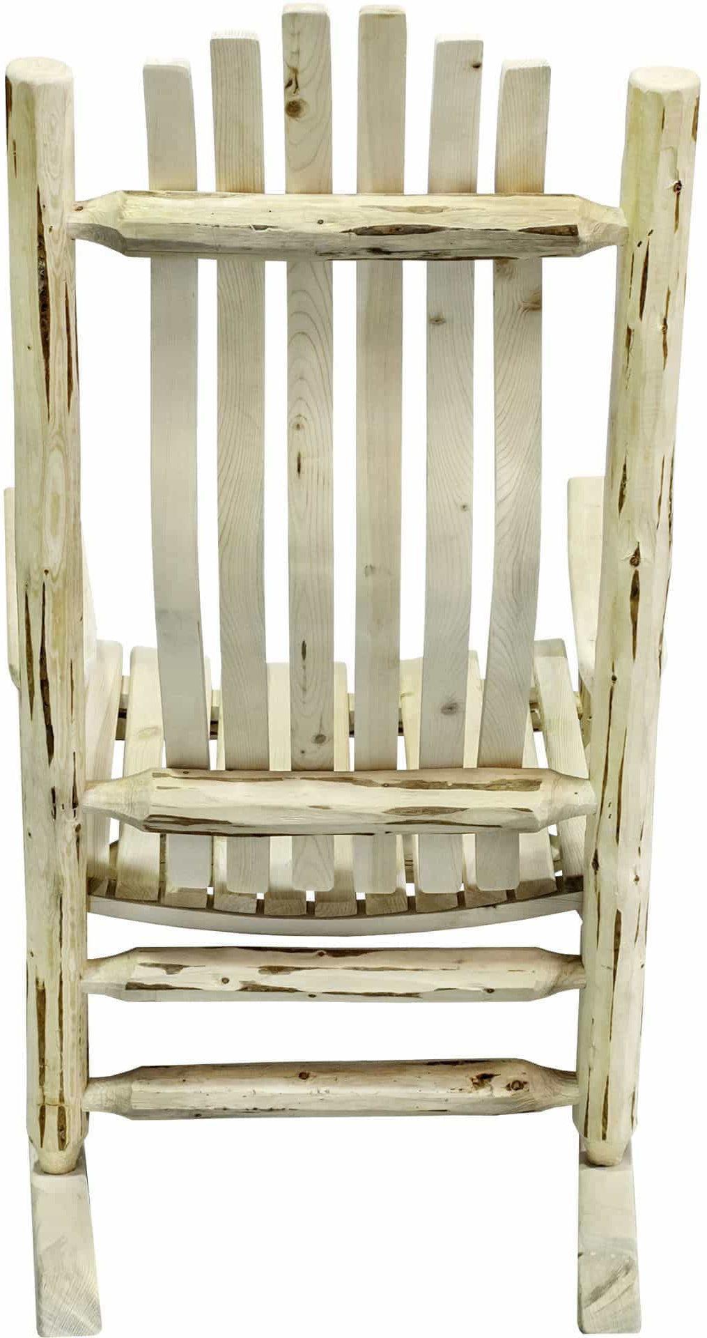 Montana Woodworks Montana Collection Adult Log Rocker (Clear Lacquer Finish)-Rustic Furniture Marketplace