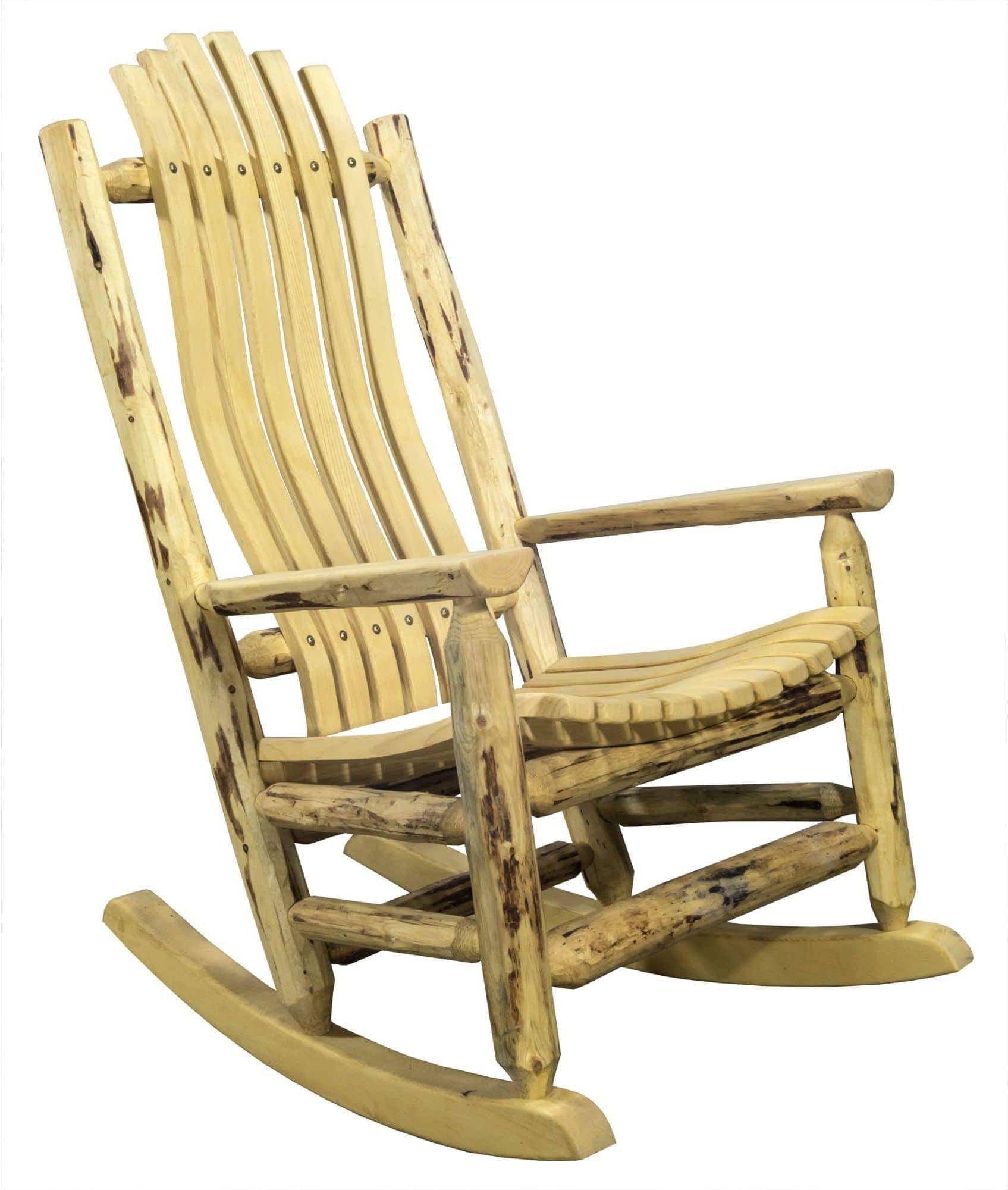 Montana Woodworks Montana Collection Adult Log Rocker - Exterior Finish-Rustic Furniture Marketplace