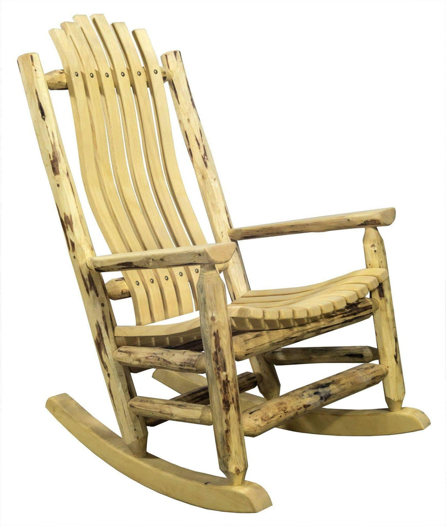 Montana Woodworks Montana Collection Adult Log Rocker - Exterior Finish-Rustic Furniture Marketplace