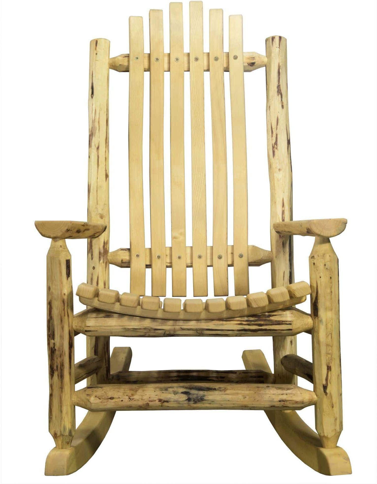 Montana Woodworks Montana Collection Adult Log Rocker - Exterior Finish-Rustic Furniture Marketplace