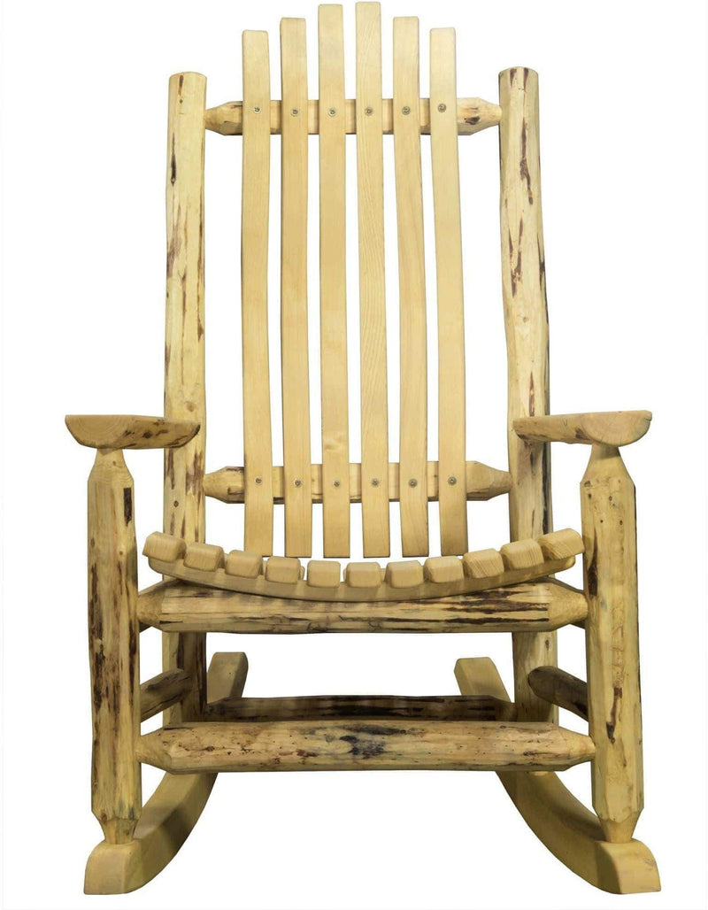 Montana Woodworks Montana Collection Adult Log Rocker - Exterior Finish-Rustic Furniture Marketplace