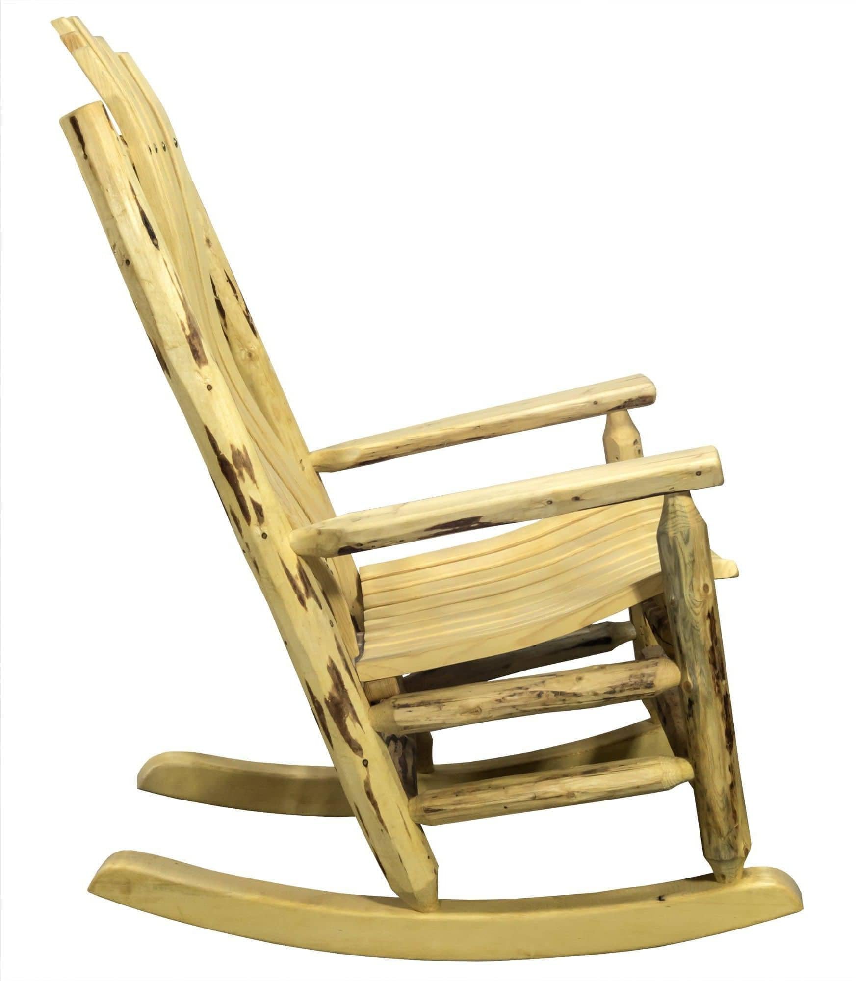 Montana Woodworks Montana Collection Adult Log Rocker - Exterior Finish-Rustic Furniture Marketplace