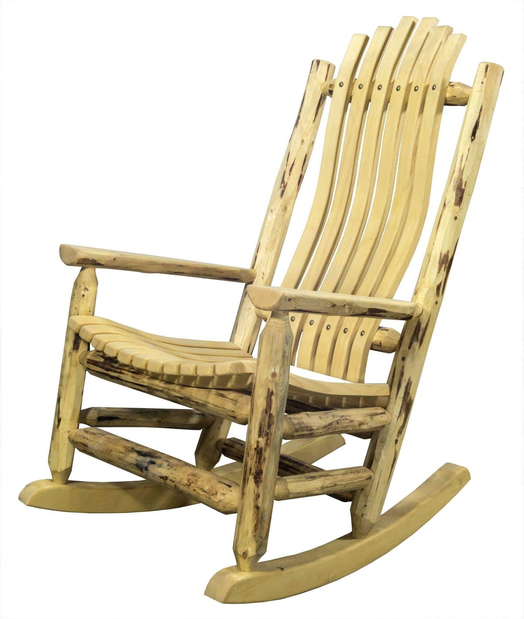 Montana Woodworks Montana Collection Adult Log Rocker - Exterior Finish-Rustic Furniture Marketplace