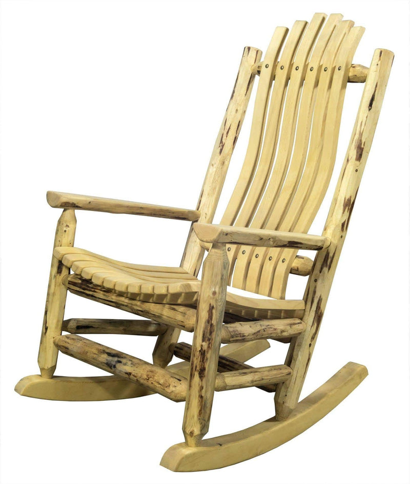 Montana Woodworks Montana Collection Adult Log Rocker - Exterior Finish-Rustic Furniture Marketplace