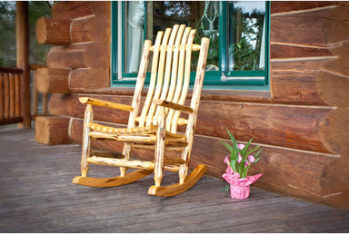 Montana Woodworks Montana Collection Adult Log Rocker - Exterior Finish-Rustic Furniture Marketplace