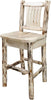 Montana Woodworks Montana Collection Barstool with Back and Ergonomic Wooden Seat-Rustic Furniture Marketplace