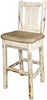 Montana Woodworks Montana Collection Barstool with Back and Upholstered Seat-Rustic Furniture Marketplace