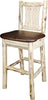 Montana Woodworks Montana Collection Barstool with Back and Upholstered Seat-Rustic Furniture Marketplace