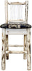 Montana Woodworks Montana Collection Barstool with Back and Upholstered Seat-Rustic Furniture Marketplace