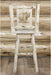Montana Woodworks Montana Collection Barstool with Back & Swivel and Laser Engraved Design - Ready to Finish-Rustic Furniture Marketplace