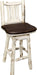 Montana Woodworks Montana Collection Barstool with Back/Swivel/Upholstered Seat-Rustic Furniture Marketplace