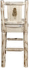 Montana Woodworks Montana Collection Barstool with Laser Engraved Design - Clear Lacquer Finish-Rustic Furniture Marketplace