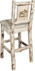 Montana Woodworks Montana Collection Barstool with Laser Engraved Moose Design - Ready to Finish-Rustic Furniture Marketplace
