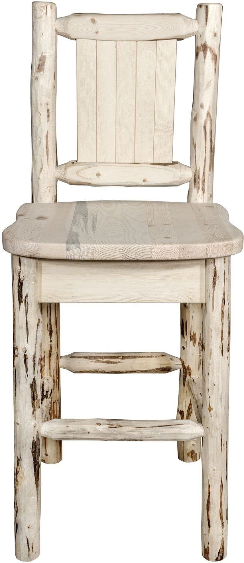 Montana Woodworks Montana Collection Barstool with Laser Engraved Moose Design - Ready to Finish-Rustic Furniture Marketplace