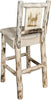 Montana Woodworks Montana Collection Barstool with Laser Engraved Moose Design - Ready to Finish-Rustic Furniture Marketplace