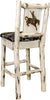 Montana Woodworks Montana Collection Barstool Woodland Upholstery with Laser Engraved Design - Ready to Finish-Rustic Furniture Marketplace