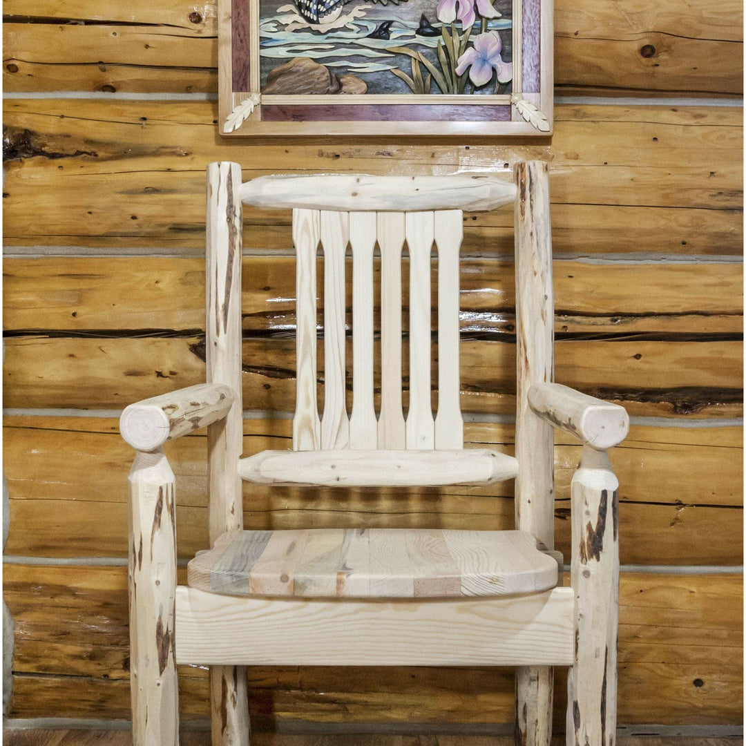 Montana Woodworks Montana Collection Captain's Chair with Ergonomic Wooden Seat-Rustic Furniture Marketplace