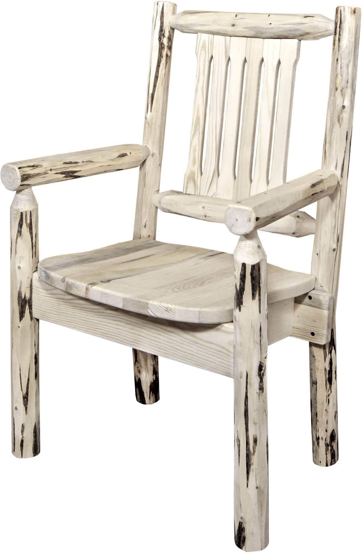 Montana Woodworks Montana Collection Captain's Chair with Ergonomic Wooden Seat-Rustic Furniture Marketplace