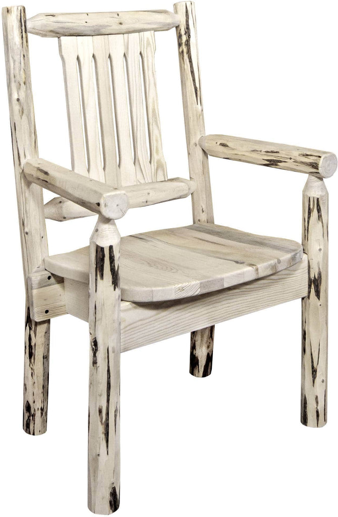 Montana Woodworks Montana Collection Captain's Chair with Ergonomic Wooden Seat-Rustic Furniture Marketplace