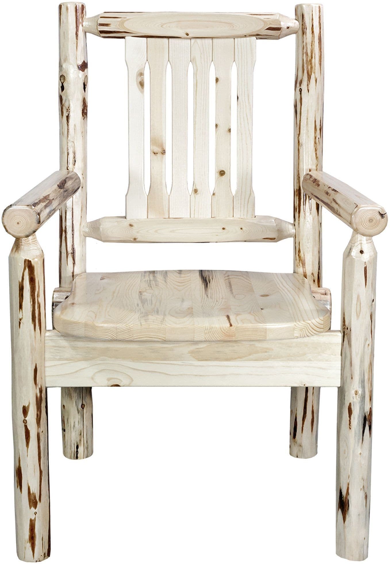 Montana Woodworks Montana Collection Captain's Chair with Ergonomic Wooden Seat-Rustic Furniture Marketplace